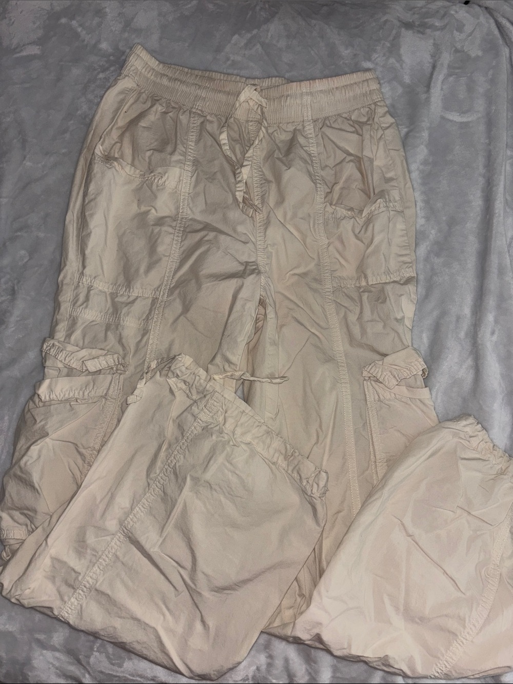 Aerie Cream Elastic Waist Lounge Pants